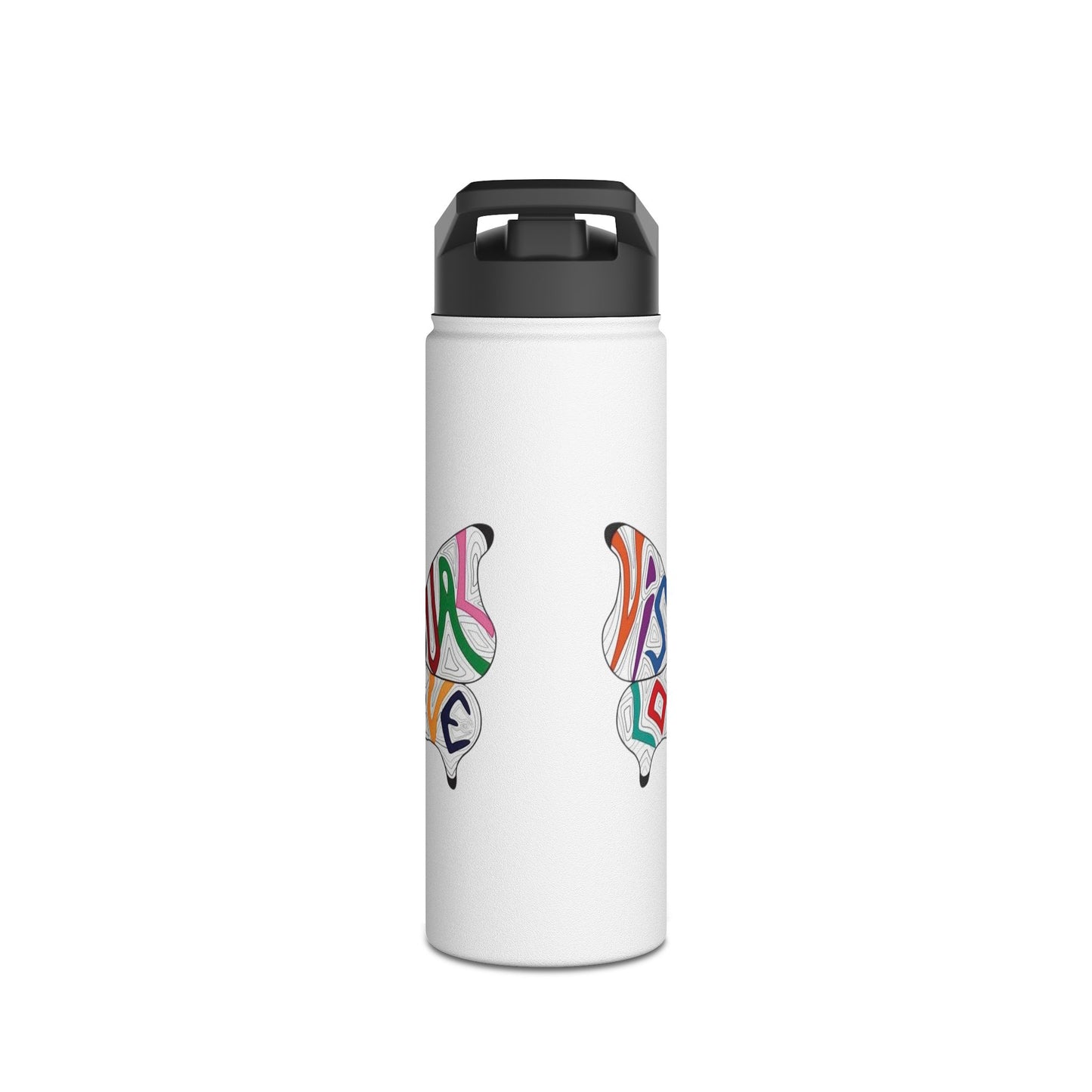Visual Love Stainless Steel Water Bottle, Standard Lid