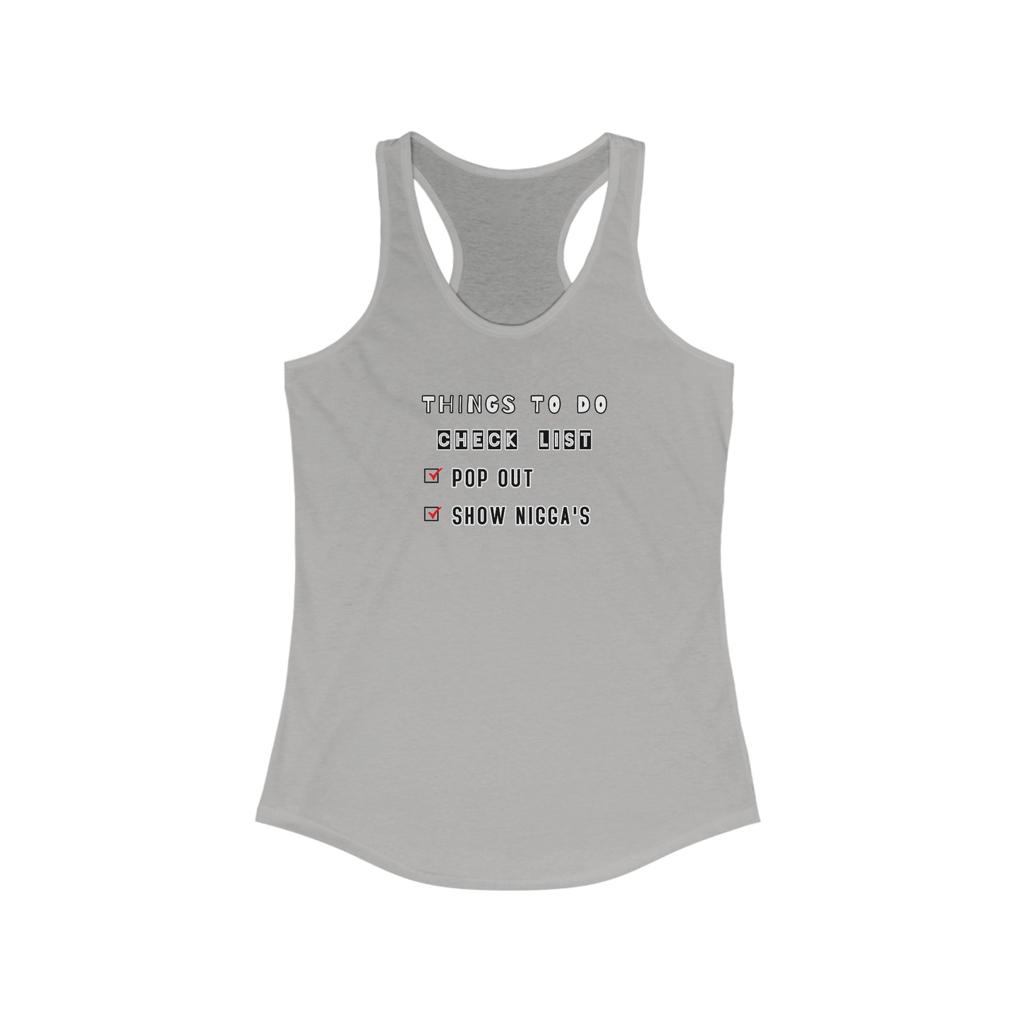To Do List Women's Ideal Racerback Tank