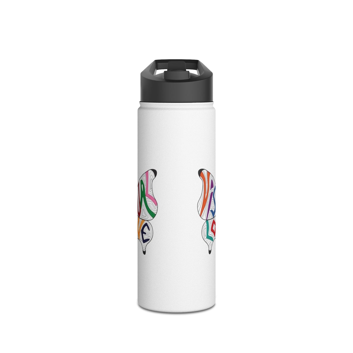 Visual Love Stainless Steel Water Bottle, Standard Lid