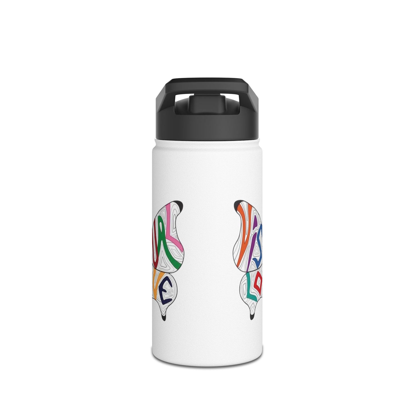 Visual Love Stainless Steel Water Bottle, Standard Lid