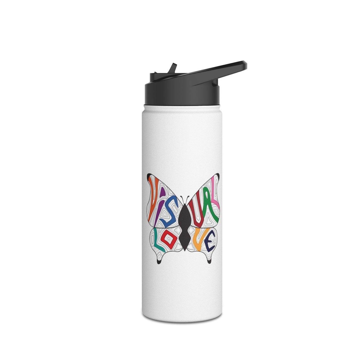 Visual Love Stainless Steel Water Bottle, Standard Lid