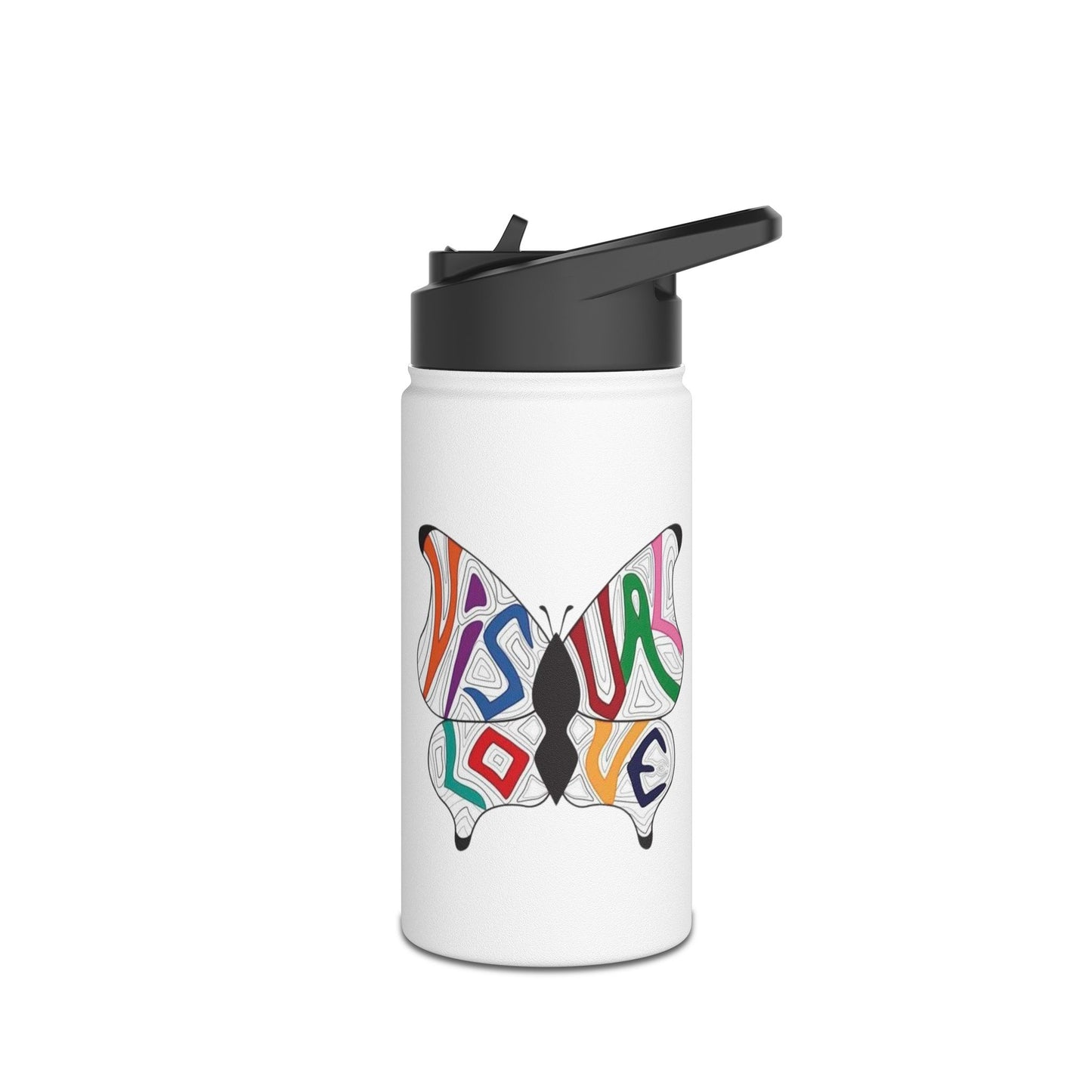 Visual Love Stainless Steel Water Bottle, Standard Lid