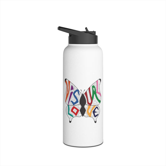 Visual Love Stainless Steel Water Bottle, Standard Lid