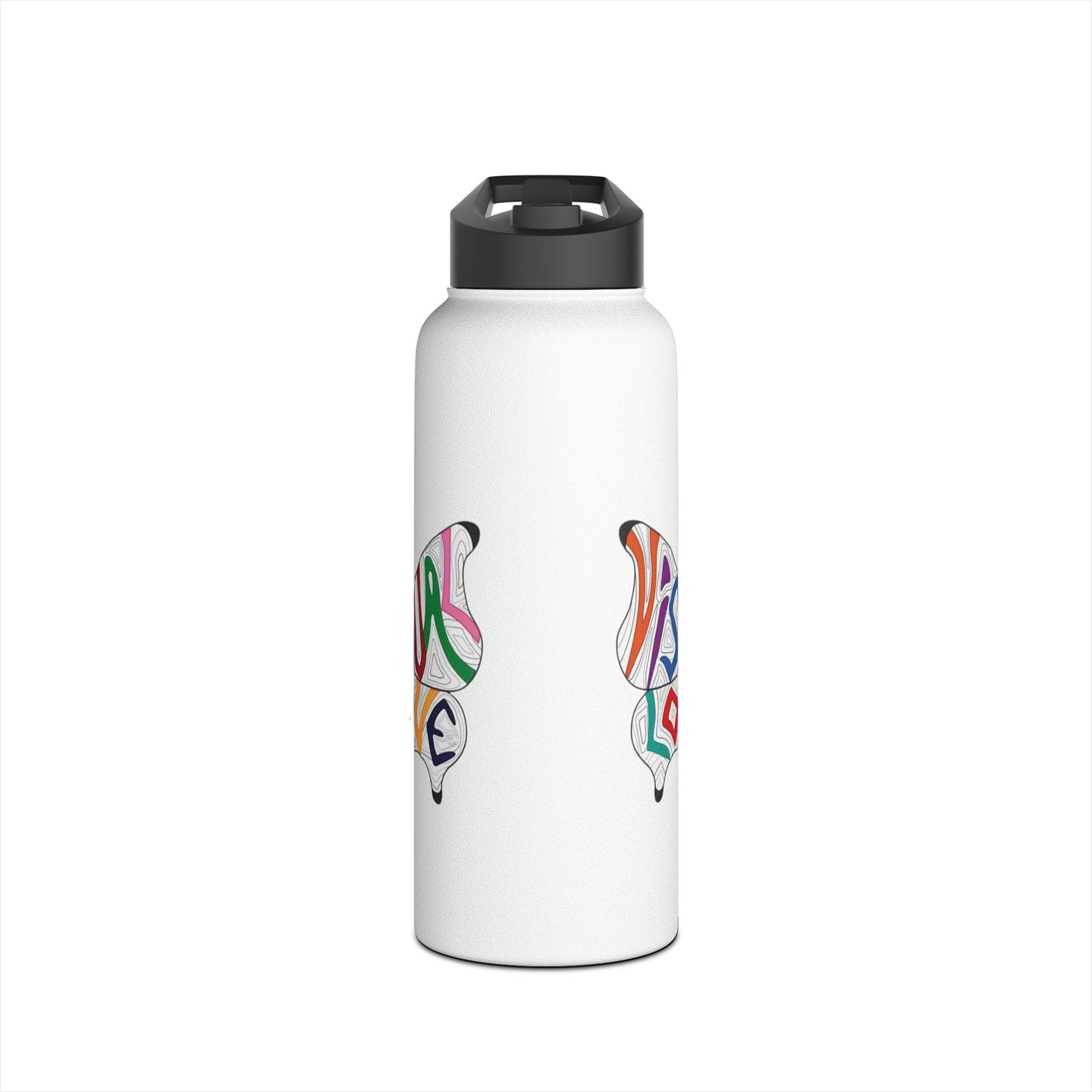 Visual Love Stainless Steel Water Bottle, Standard Lid