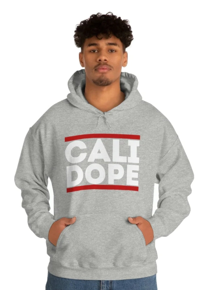 Cali Dope Unisex Heavy Blend™ Hooded Sweatshirt White Letters