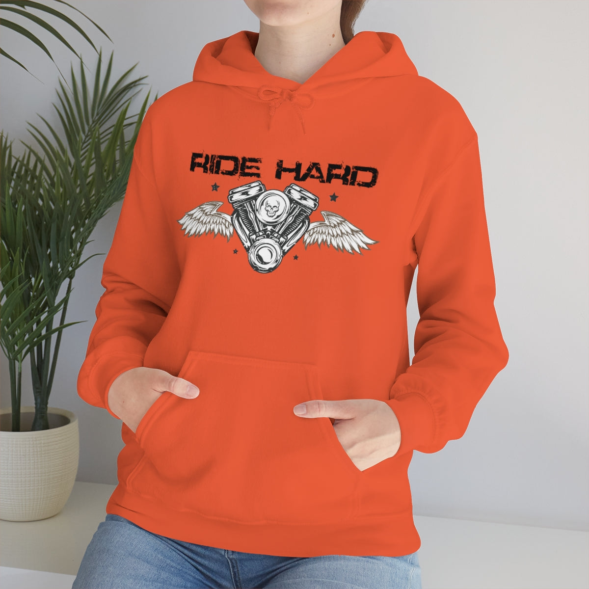 Ride Hard (Black Letter) Unisex Heavy Blend™ Hooded Sweatshirt