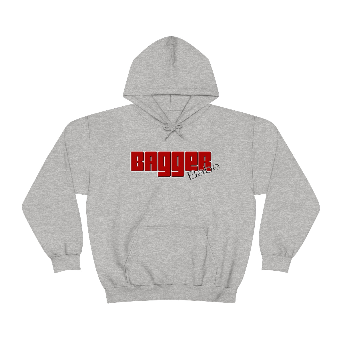 Bagger Babe (Red Letters) Unisex Heavy Blend™ Hooded Sweatshirt