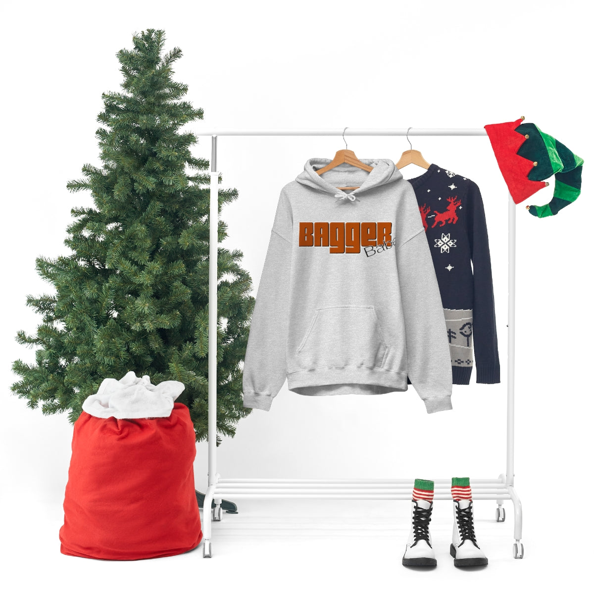 Bagger Babe ( Orange Letter ) Unisex Heavy Blend™ Hooded Sweatshirt