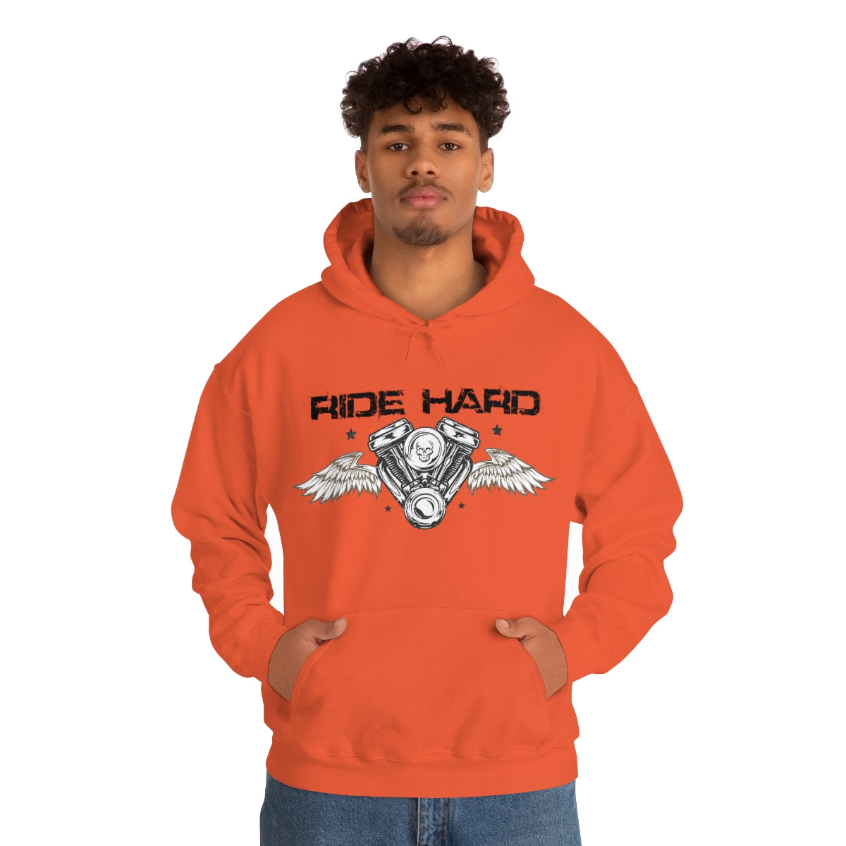 Ride Hard (Black Letter) Unisex Heavy Blend™ Hooded Sweatshirt