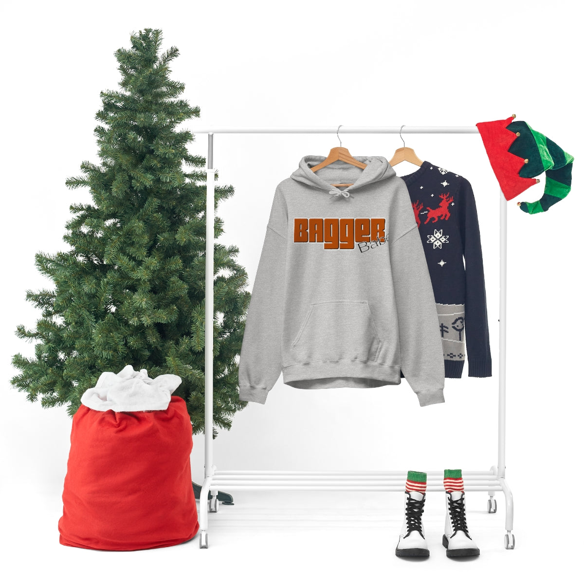 Bagger Babe ( Orange Letter ) Unisex Heavy Blend™ Hooded Sweatshirt