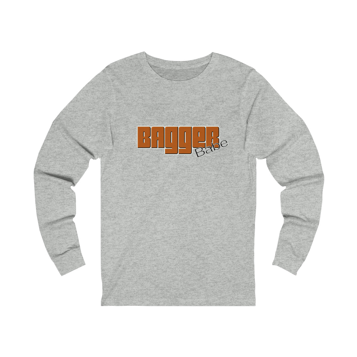 Bagger Babe (Orange Letters) Unisex Jersey Long Sleeve Tee