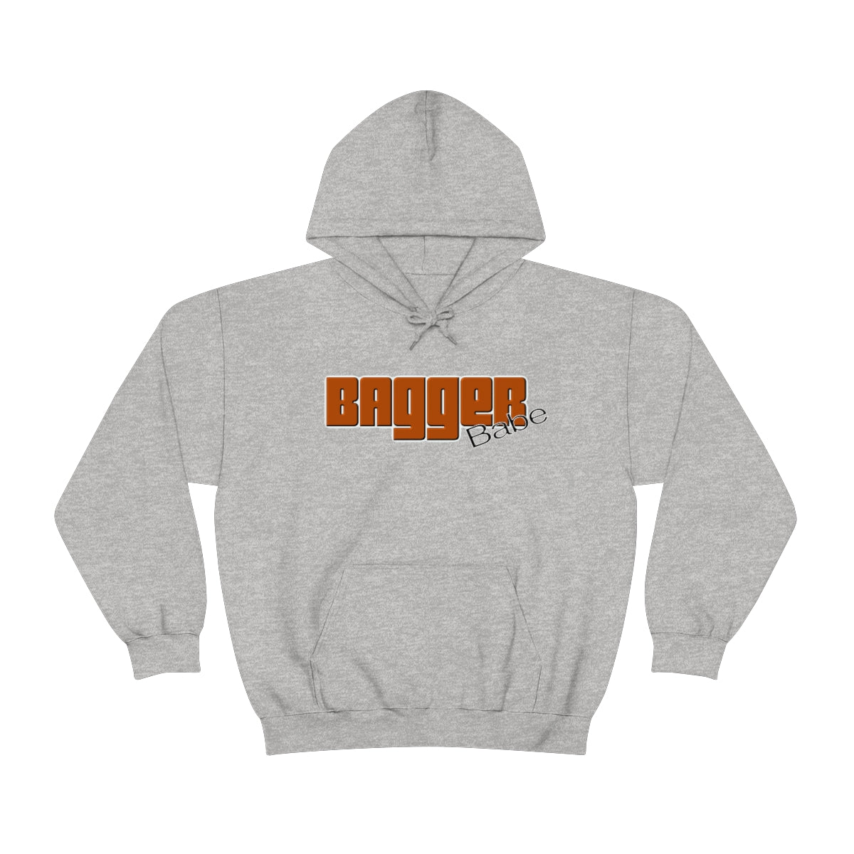 Bagger Babe ( Orange Letter ) Unisex Heavy Blend™ Hooded Sweatshirt