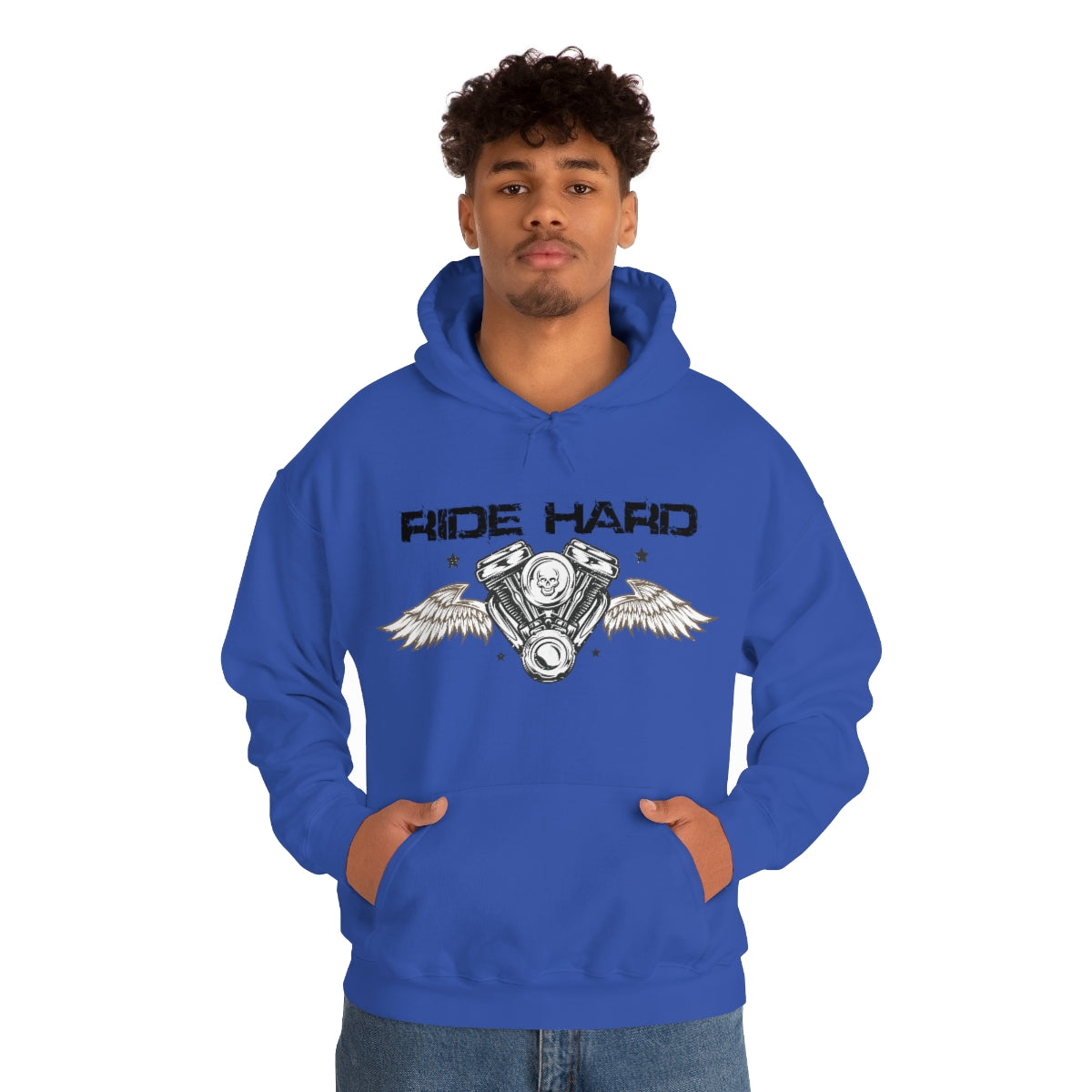 Ride Hard (Black Letter) Unisex Heavy Blend™ Hooded Sweatshirt