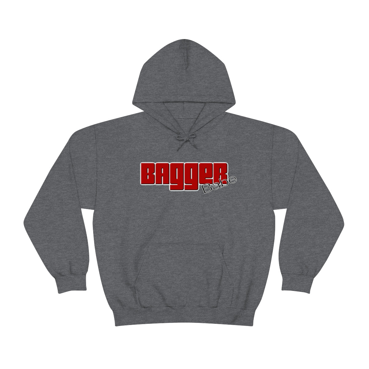 Bagger Babe (Red Letters) Unisex Heavy Blend™ Hooded Sweatshirt