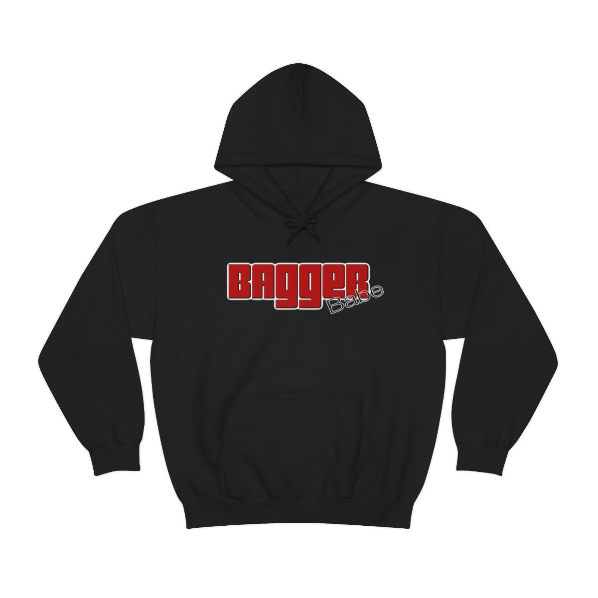 Bagger Babe (Red Letters) Unisex Heavy Blend™ Hooded Sweatshirt