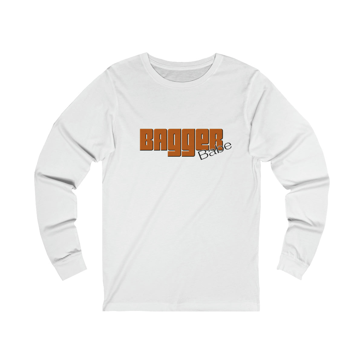 Bagger Babe (Orange Letters) Unisex Jersey Long Sleeve Tee