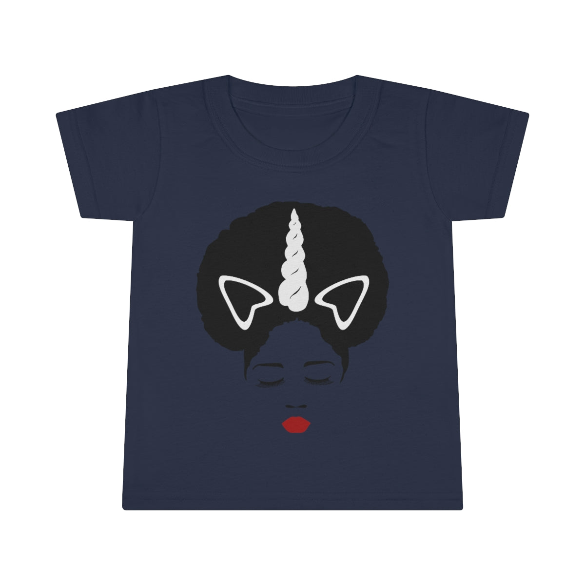 Girls Afro Unicorn Toddler T-shirt