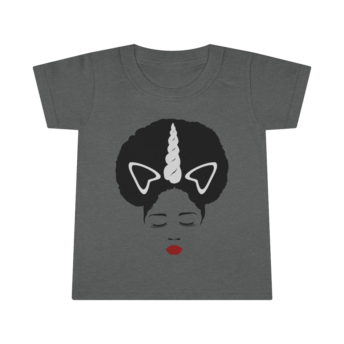 Girls Afro Unicorn Toddler T-shirt