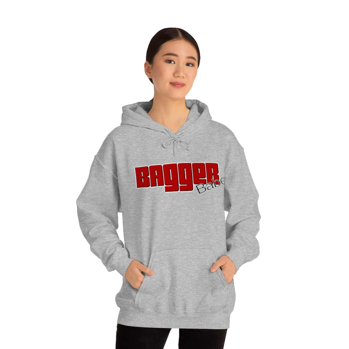 Bagger Babe (Red Letters) Unisex Heavy Blend™ Hooded Sweatshirt