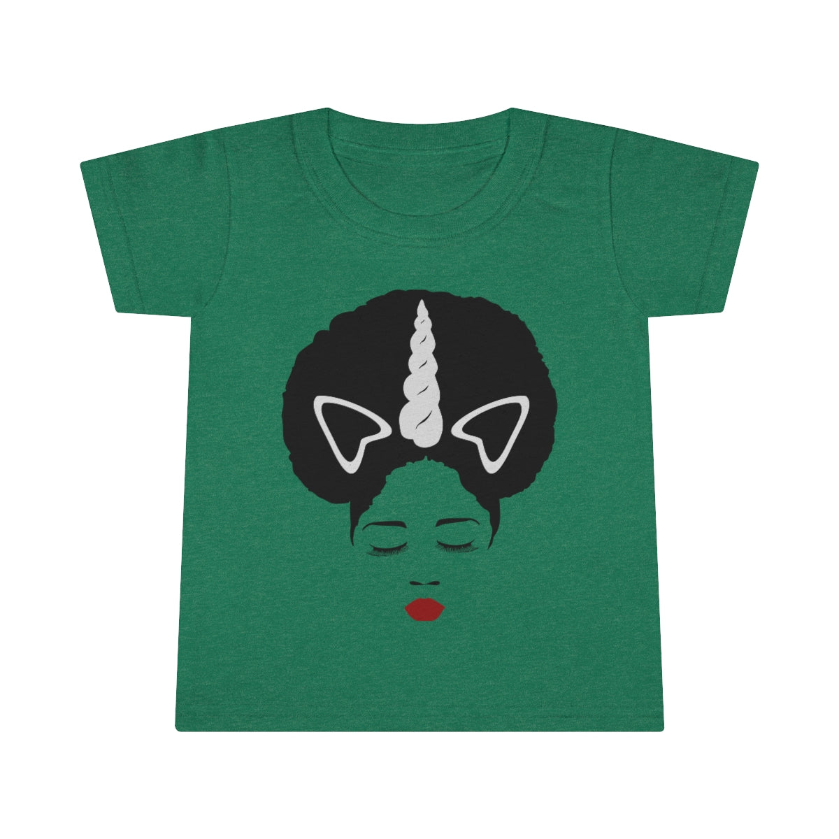 Girls Afro Unicorn Toddler T-shirt