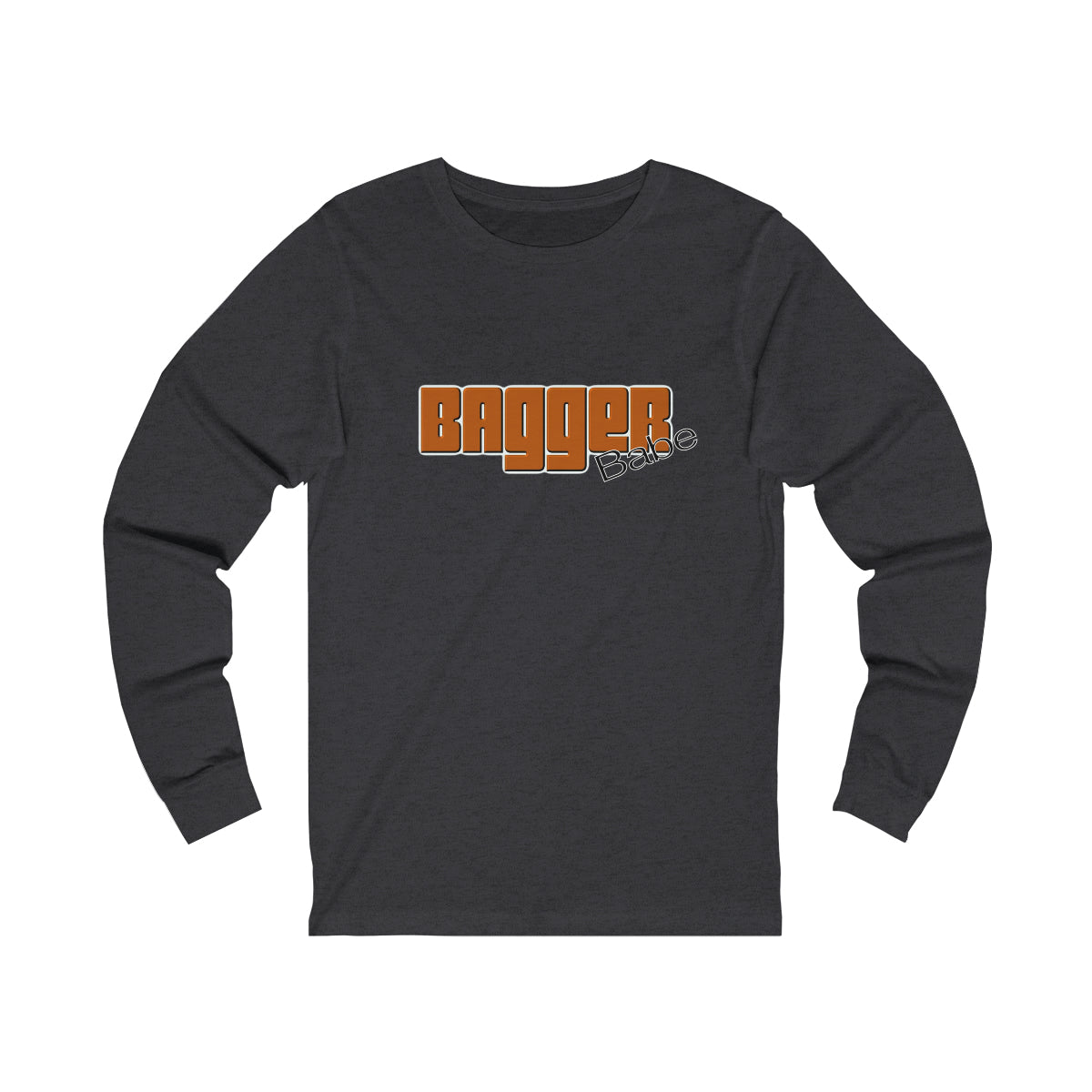 Bagger Babe (Orange Letters) Unisex Jersey Long Sleeve Tee