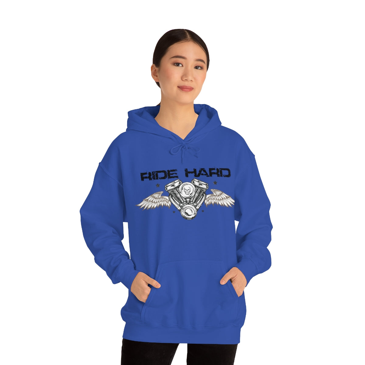 Ride Hard (Black Letter) Unisex Heavy Blend™ Hooded Sweatshirt