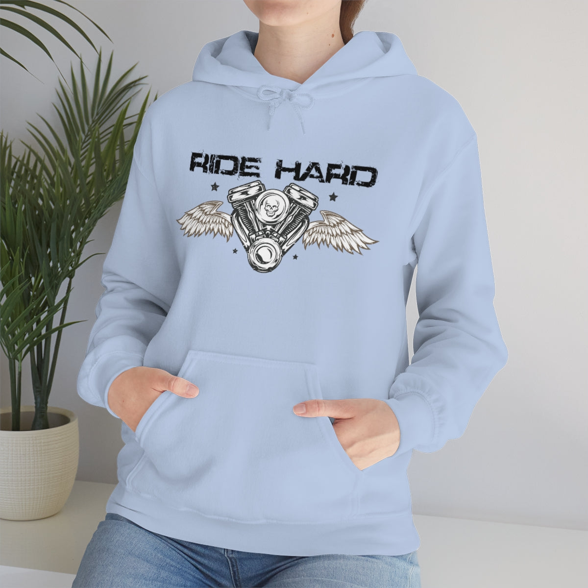Ride Hard (Black Letter) Unisex Heavy Blend™ Hooded Sweatshirt