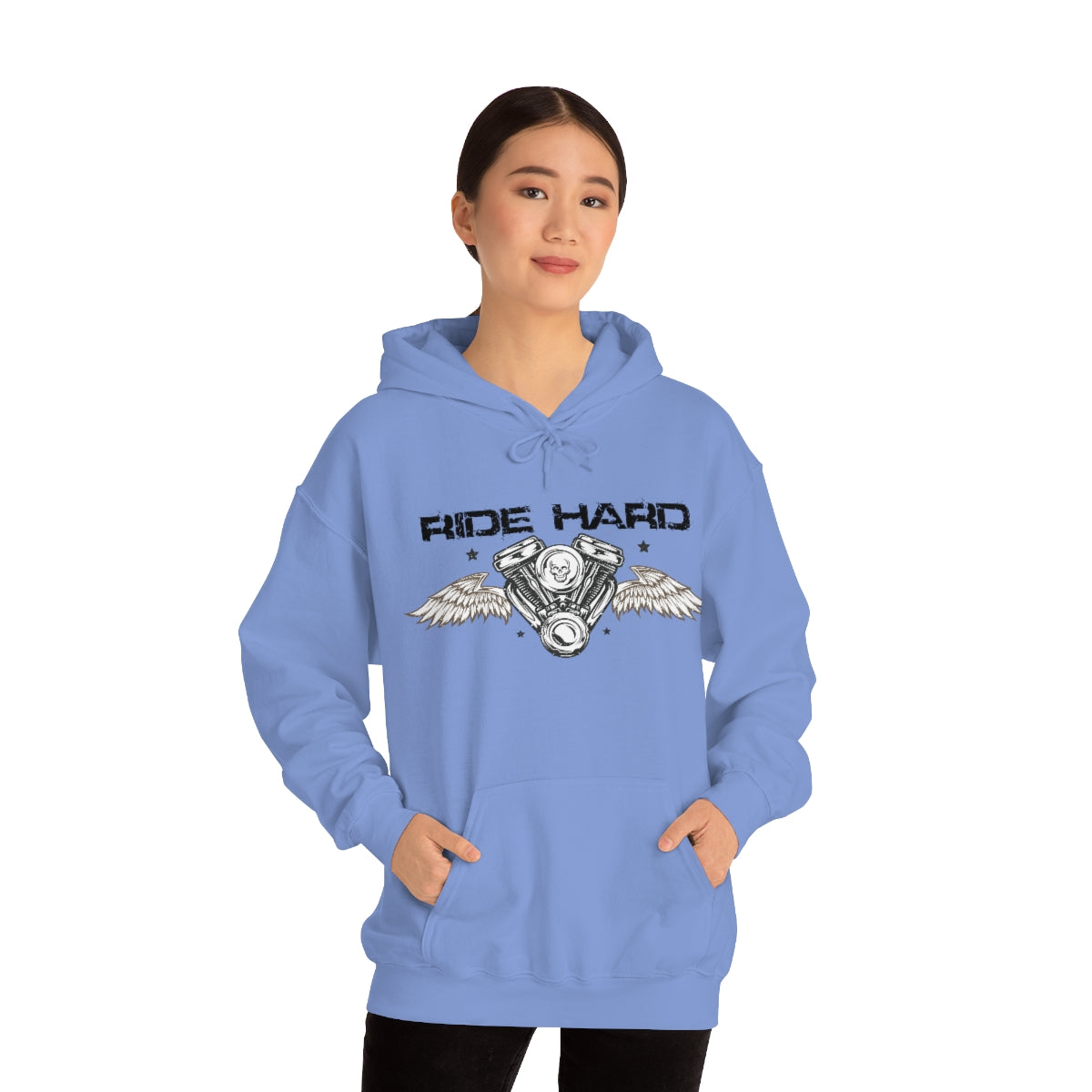 Ride Hard (Black Letter) Unisex Heavy Blend™ Hooded Sweatshirt