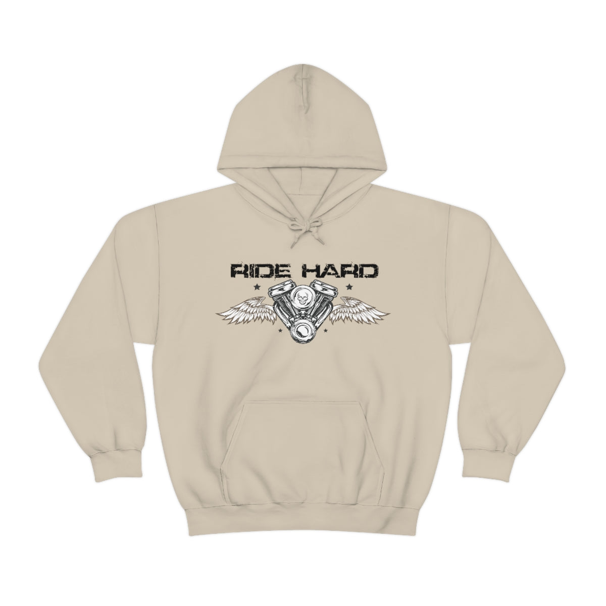 Ride Hard (Black Letter) Unisex Heavy Blend™ Hooded Sweatshirt