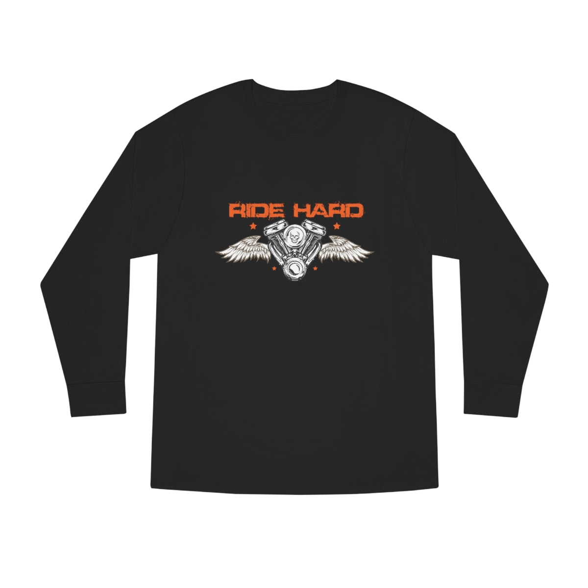 Ride Hard Long Sleeve Tee Orang text