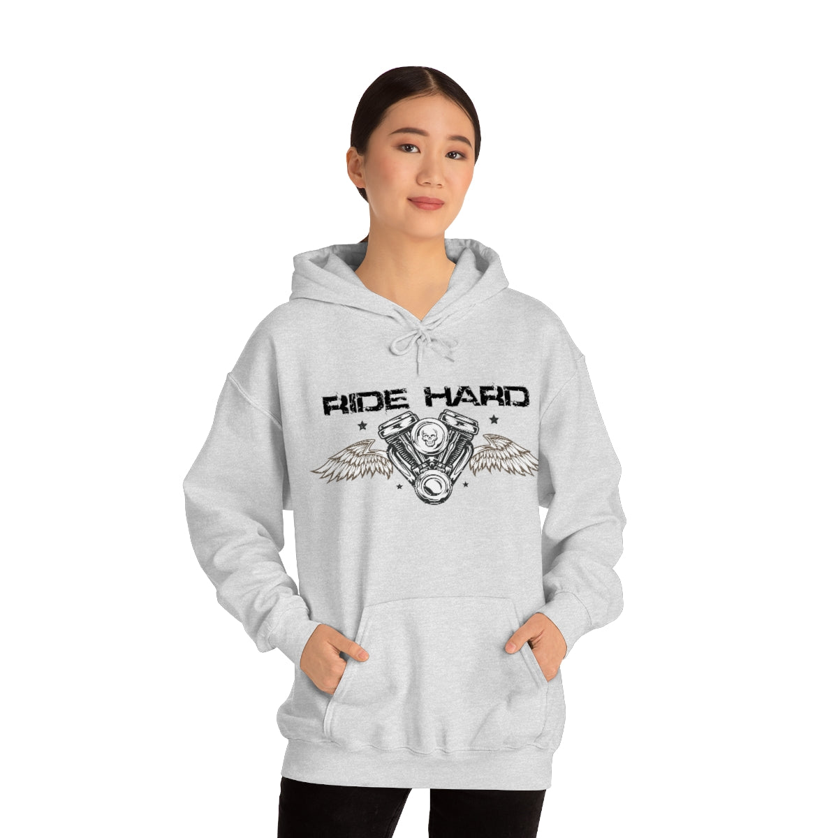 Ride Hard (Black Letter) Unisex Heavy Blend™ Hooded Sweatshirt