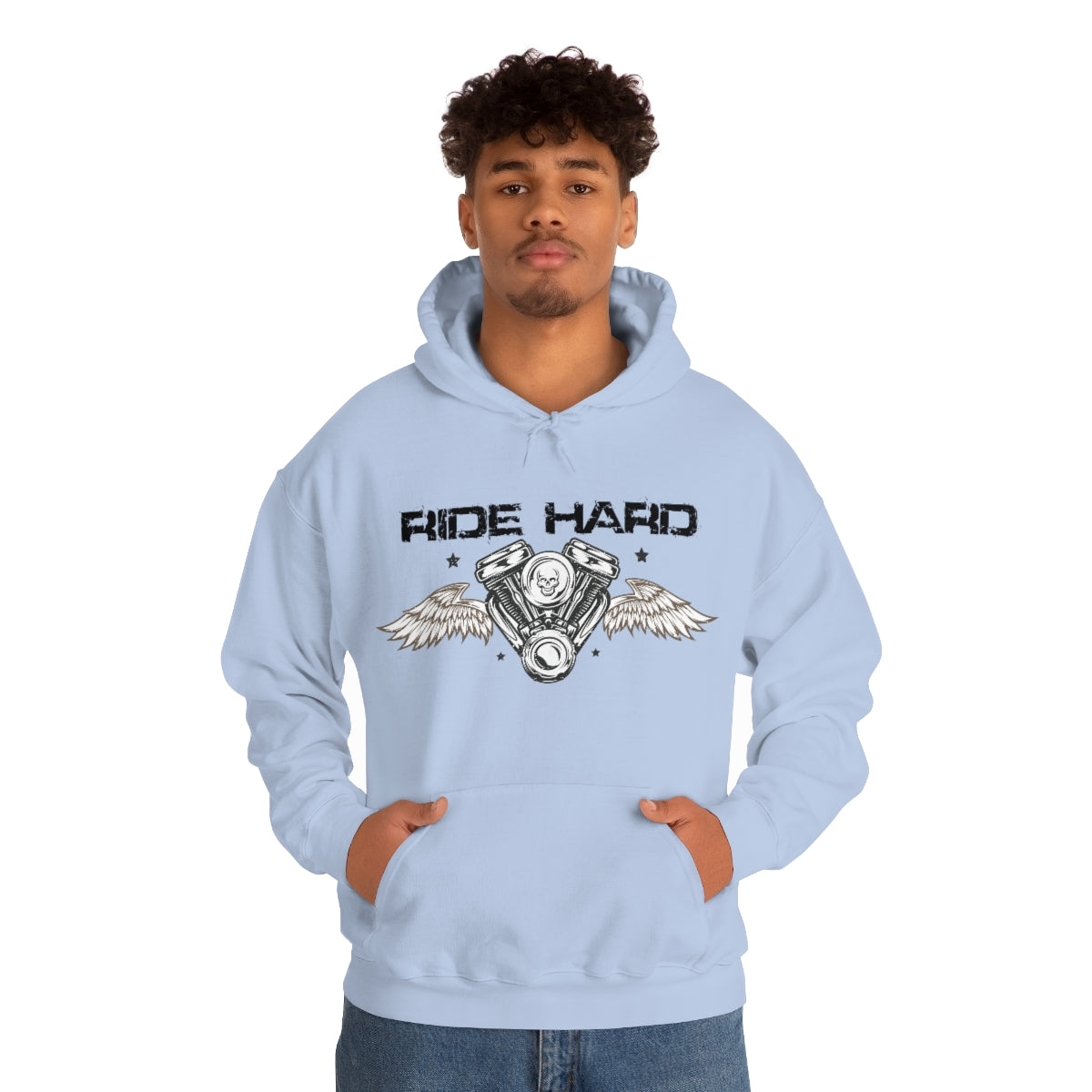 Ride Hard (Black Letter) Unisex Heavy Blend™ Hooded Sweatshirt