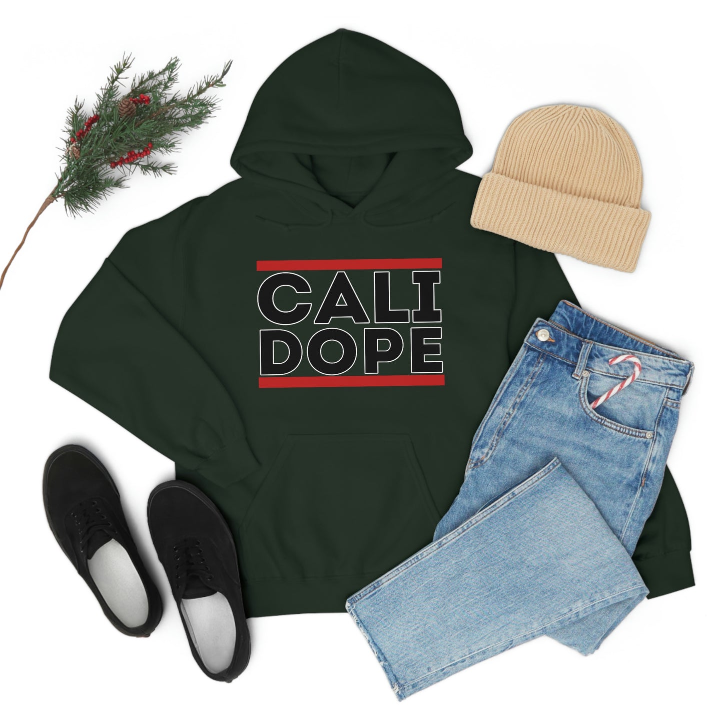 Cali Dope (Black Letters) Unisex Heavy Blend™ Hooded Sweatshirt
