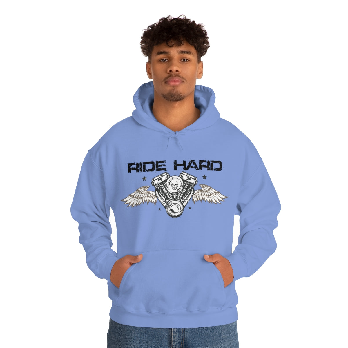 Ride Hard (Black Letter) Unisex Heavy Blend™ Hooded Sweatshirt