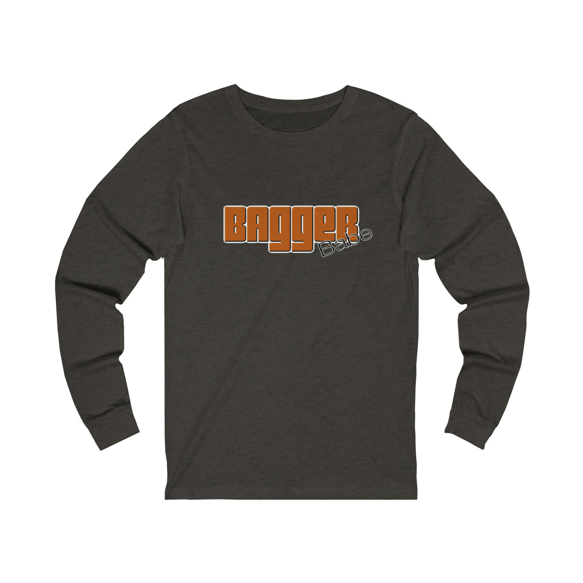Bagger Babe (Orange Letters) Unisex Jersey Long Sleeve Tee