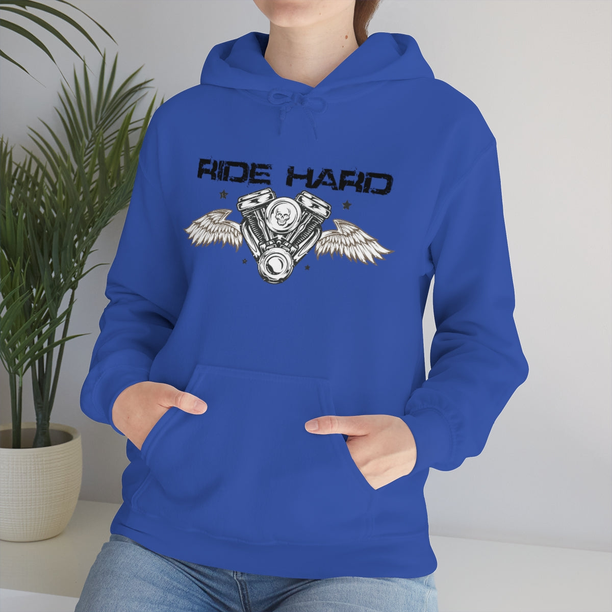 Ride Hard (Black Letter) Unisex Heavy Blend™ Hooded Sweatshirt