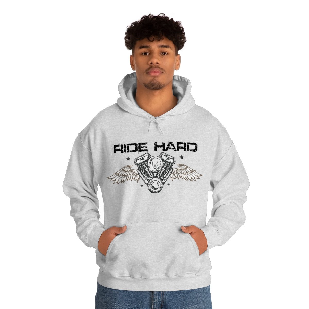 Ride Hard (Black Letter) Unisex Heavy Blend™ Hooded Sweatshirt