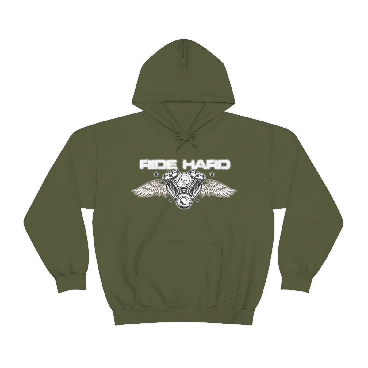 Ride Hard (White Letter) Unisex Heavy Blend™ Hooded Sweatshirt