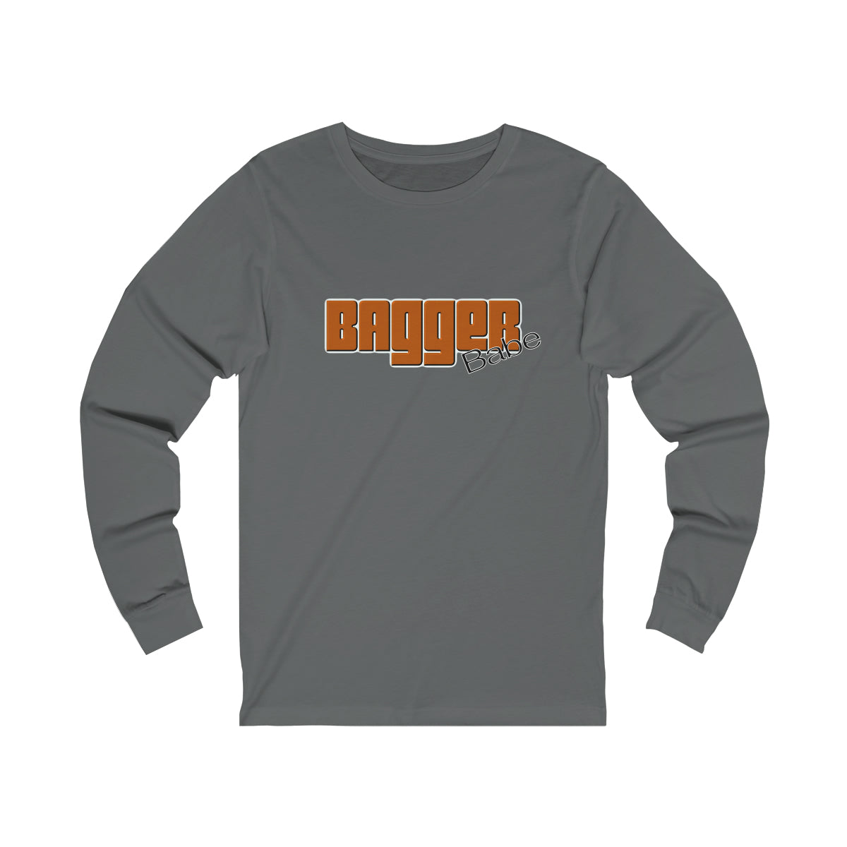 Bagger Babe (Orange Letters) Unisex Jersey Long Sleeve Tee