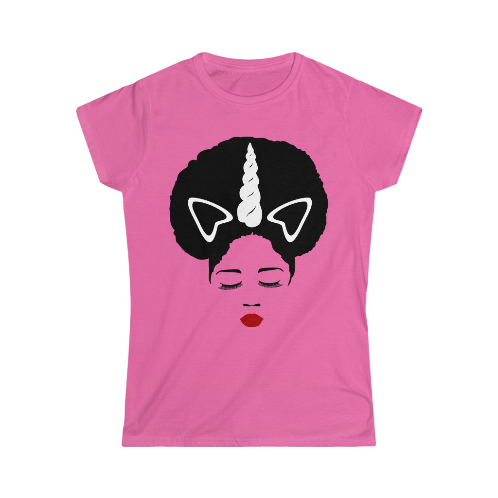 Afro Unicorn Women's Softstyle Tee