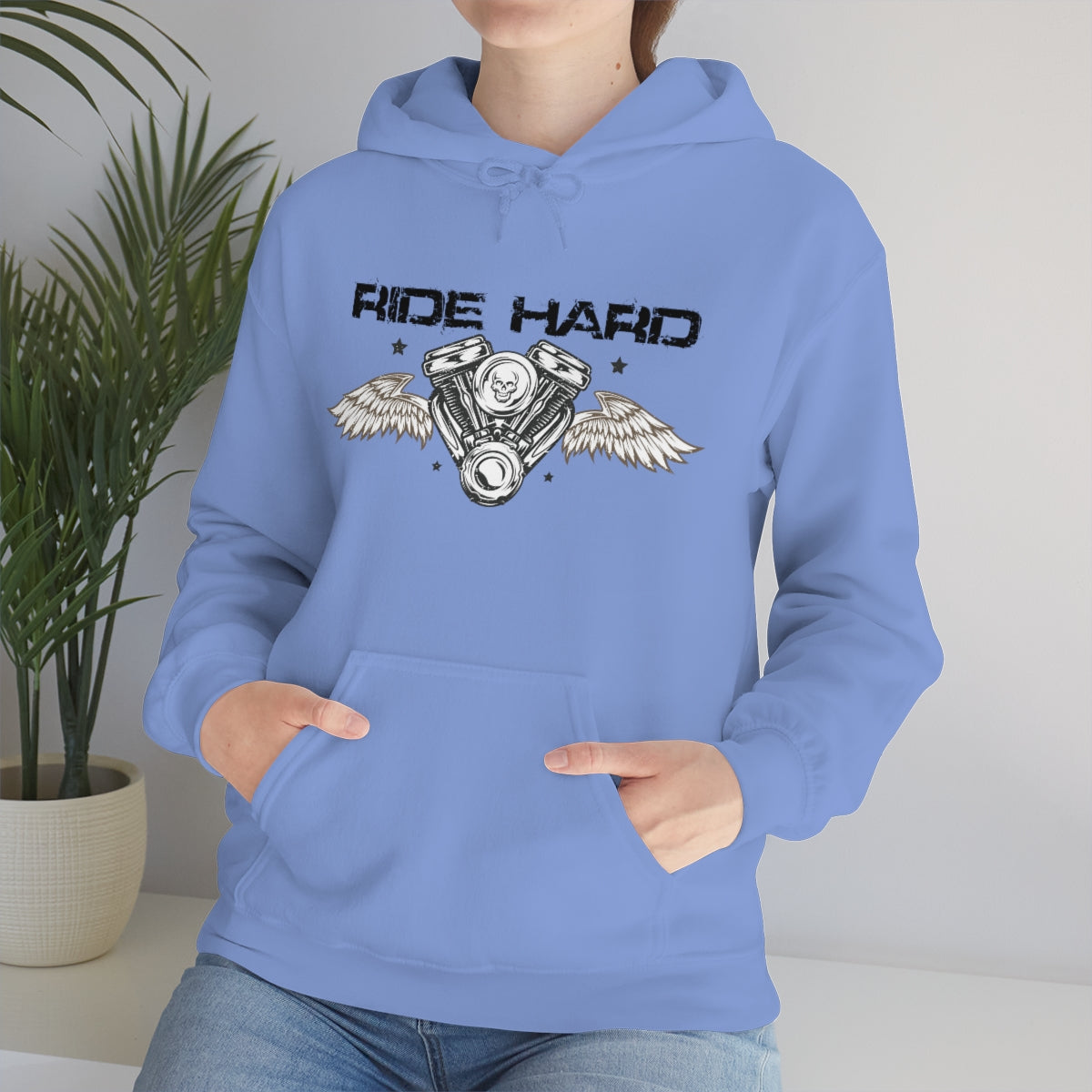 Ride Hard (Black Letter) Unisex Heavy Blend™ Hooded Sweatshirt
