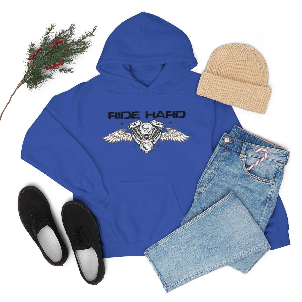 Ride Hard (Black Letter) Unisex Heavy Blend™ Hooded Sweatshirt