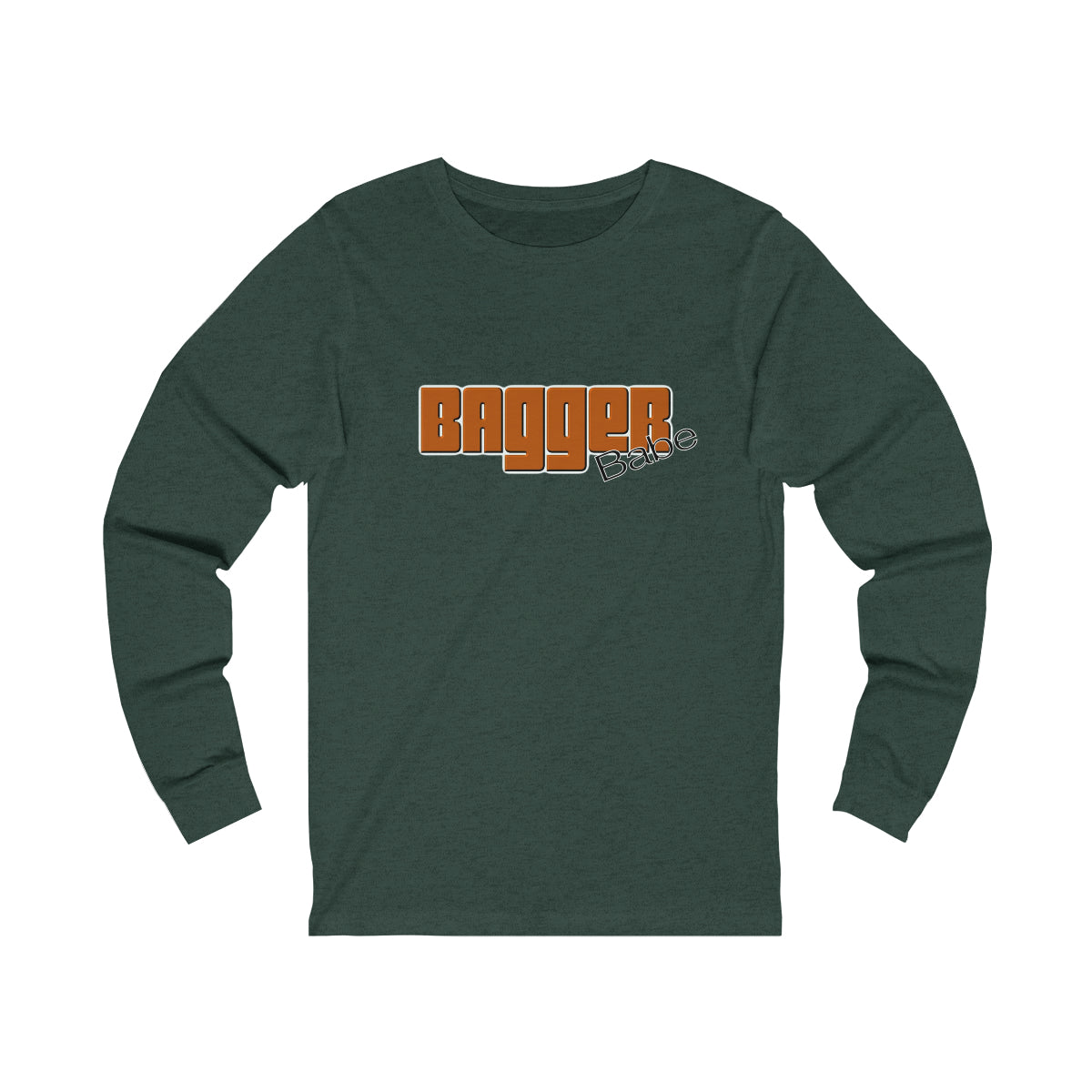 Bagger Babe (Orange Letters) Unisex Jersey Long Sleeve Tee