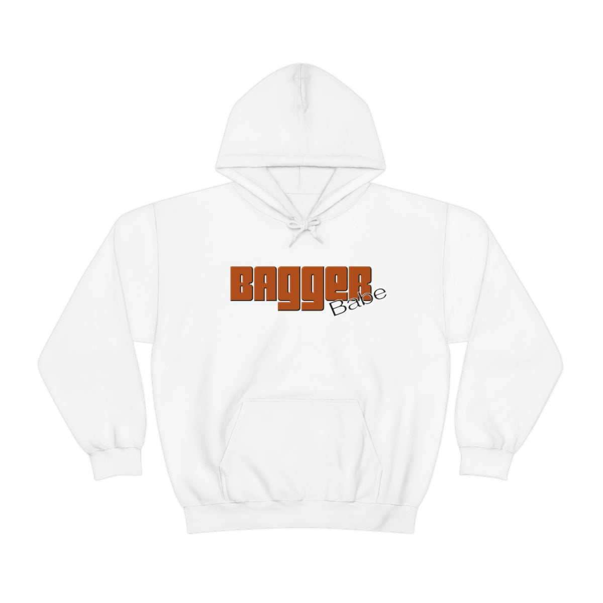 Bagger Babe ( Orange Letter ) Unisex Heavy Blend™ Hooded Sweatshirt
