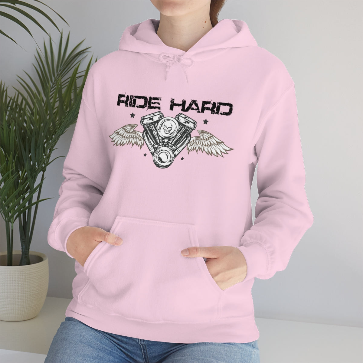 Ride Hard (Black Letter) Unisex Heavy Blend™ Hooded Sweatshirt