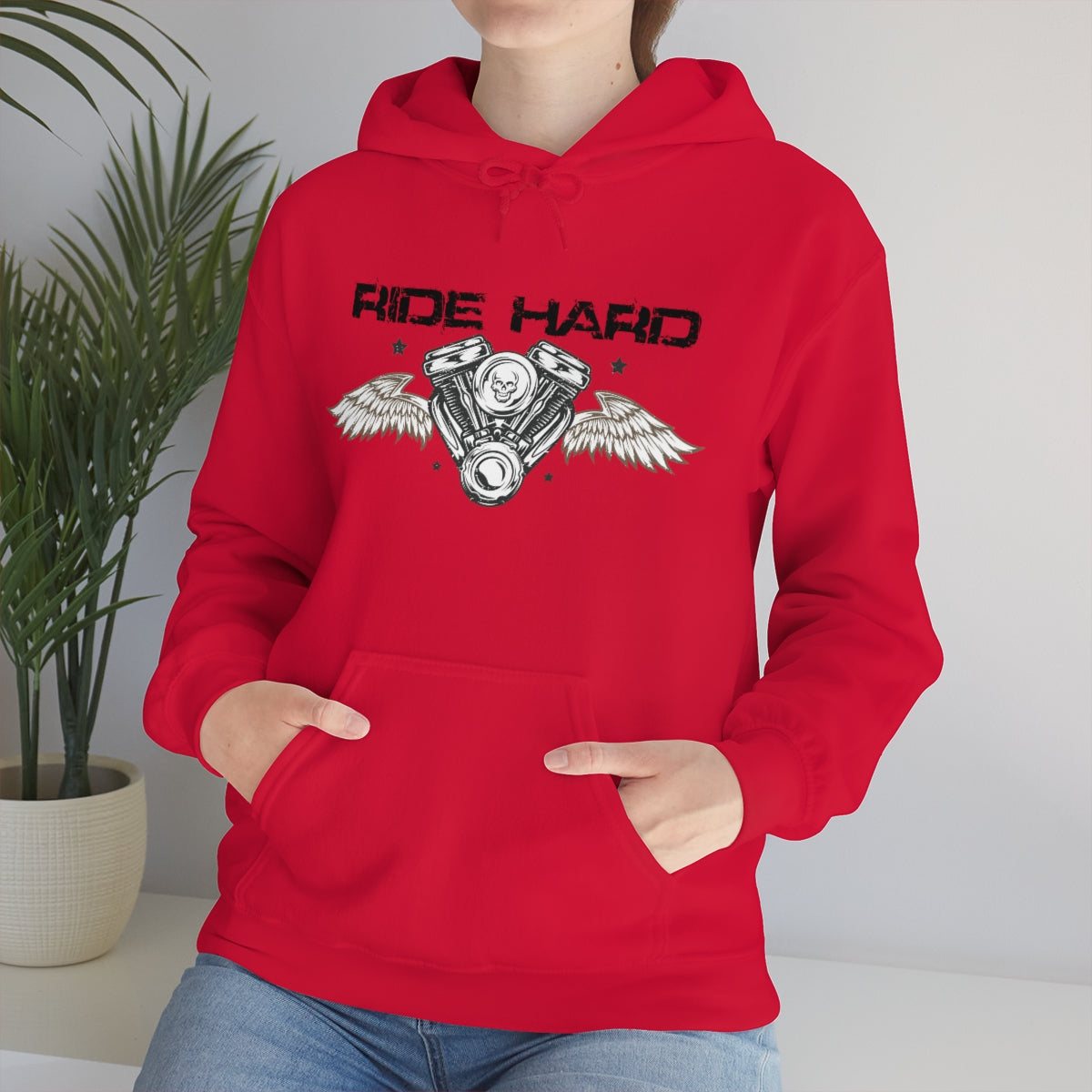 Ride Hard (Black Letter) Unisex Heavy Blend™ Hooded Sweatshirt