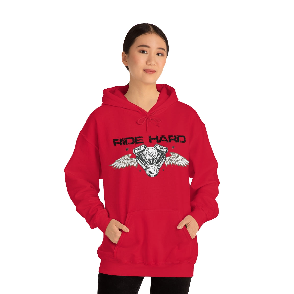 Ride Hard (Black Letter) Unisex Heavy Blend™ Hooded Sweatshirt