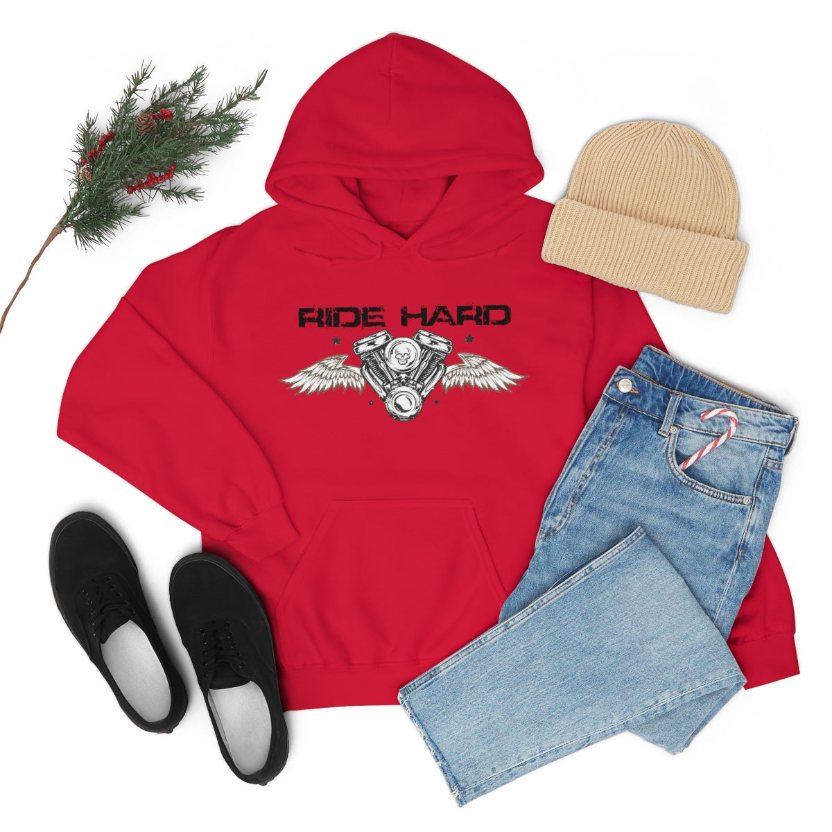 Ride Hard (Black Letter) Unisex Heavy Blend™ Hooded Sweatshirt