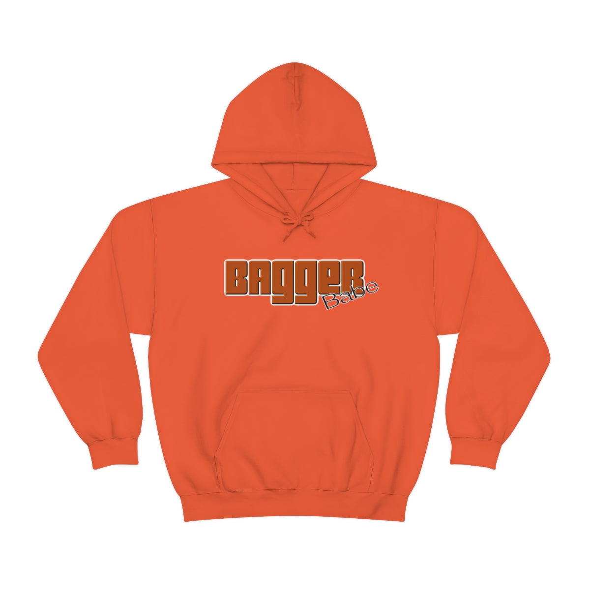 Bagger Babe ( Orange Letter ) Unisex Heavy Blend™ Hooded Sweatshirt