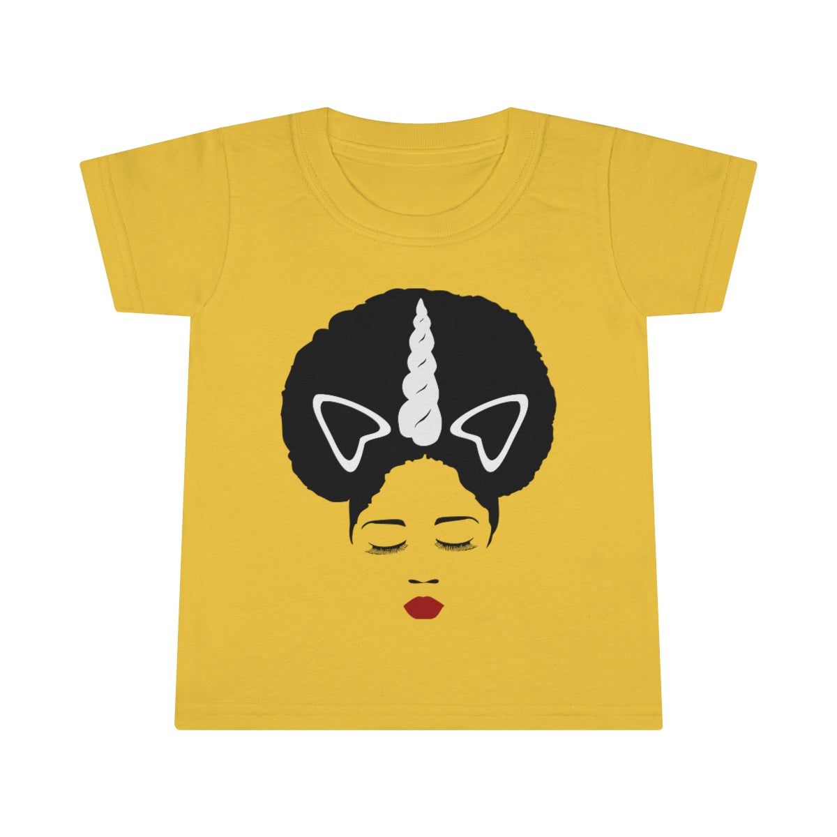 Girls Afro Unicorn Toddler T-shirt